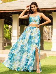 Aqua Blue Top and Skirt (M)