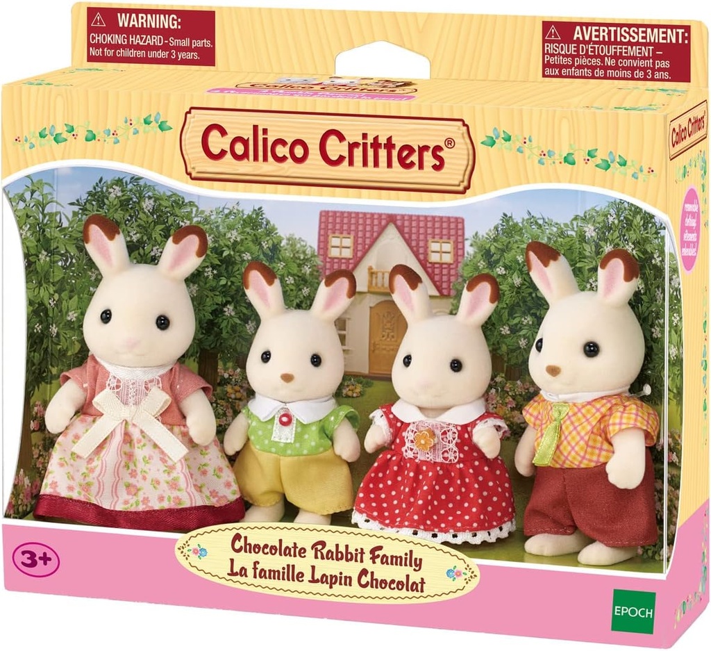Calico Critters - Chocolate Rabbit Family